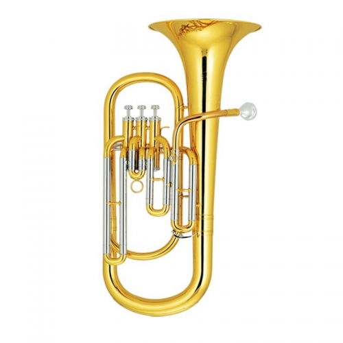 Free shipping 3 Pistons Baritone horn musical instruments from China Brass Body Lacquer With ABS case and mouthpiece