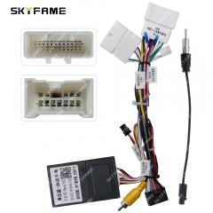SKYFAME Car 16pin Wiring Harness Adapter Canbus Box Decoder Android Radio Power Cable For Renault Captur Clio