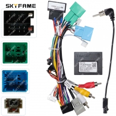 SKYFAME Car 16pin Wiring Harness Adapter Canbus Box Decoder Android Radio Power Cable For Fiat Strada Toro