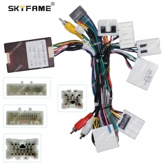 SKYFAME Car 16pin Wiring Harness Adapter Canbus Box Decoder Android Radio Power Cable  For Nissan Murano Z50