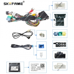 SKYFAME Car 16pin Wiring Harness Adapter Canbus Box Decoder For Tata Nexon 2018 Android Radio Power Cable TA01.10 WC