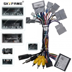 SKYFAME Car 16pin Wiring Harness Adapter Canbus Box Decoder Android Radio Power Cable  For Honda Odyssey