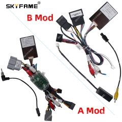 SKYFAME Car 16pin Wiring Harness Adapter Canbus Box Decoder Android Radio Power Cable  For Land Rover Discovery 4