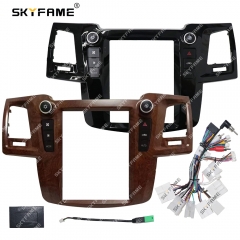 SKYFAME Car Fascia Frame Adapter For Toyota Vigo Hilux Fortuner 2005-2015 Tesla Style Android Radio Dash Fitting Panel Kit