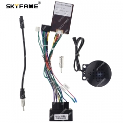 SKYFAME Car 16pin Wiring Harness Adapter Canbus Box Decoder Android Radio Power Cable  For Peugeot 407