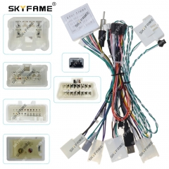 SKYFAME Car 16pin Wiring Harness Adapter Canbus Box Decoder For Alphard 20 Android Radio Power Cable