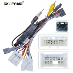 SKYFAME Car 16pin Wiring Harness Adapter With Rectifier For Lada Xray Android Radio Power Cable