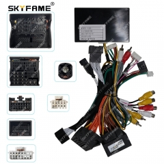 SKYFAME Car 16pin Wiring Harness Adapter Canbus Box Decoder Android Radio Power Cable  For Audi Q3