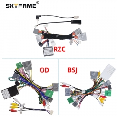 SKYFAME Car 16pin Wiring Harness Adapter Canbus Box Decoder Android Radio Power Cable  For Volvo XC60 S60