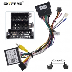 SKYFAME Car 16pin Wiring Harness Canbus Box Adapter Decoder For ZOTYE E200 2016-2018 Android Radio Power Cable