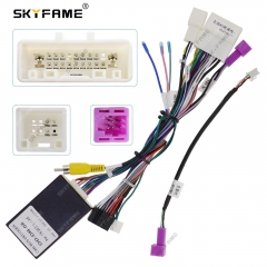 SKYFAME 16Pin Car Wiring Harness Adapter With Canbus Box Decoder For SOUEAST A5 2019-2022  Android Radio Power Cable