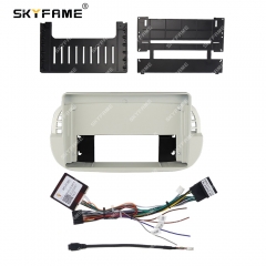 SKYFAME Car Frame Fascia Adapter Canbus Box Decoder Android Radio Audio Dash Fitting Panel Kit For Fiat 500