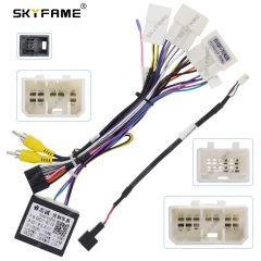 SKYFAME 16Pin Car Wiring Harness Adapter With Canbus Box Decoder For Geely Emgrand GL Yuanjing EC7  Android Radio Power Cable