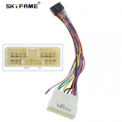 SKYFAME 16Pin Car stereo Wire Harness For Ssangyong Rexton Korando Chevrolet Beat SparkMatiz Power cables