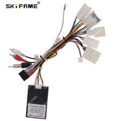 SKYFAME 16Pin Car Wiring Harness Adapter With Canbus Box Decoder For Toyota Previa Estima Tarago Android Radio Power Cable