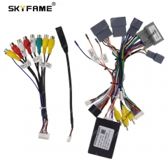 SKYFAME 16Pin Car Wiring Harness Adapter With Canbus Box Decoder Android Radio Power Cable For Honda Crosstour