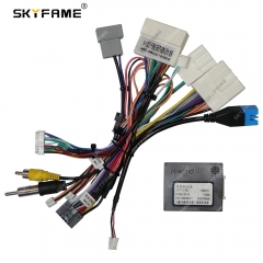 SKYFAME 16Pin Car Wiring Harness Adapter With Canbus Box Decoder For Nissan X-trail Qashqai Rogue Teana Radio Power Cable