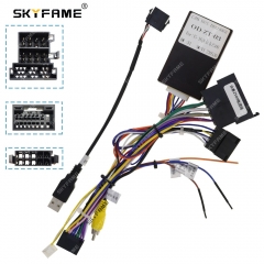 SKYFAME 16Pin Car Wiring Harness Adapter With Canbus Box Decoder For Zotye Z500 Android Radio Power Cable