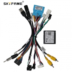 SKYFAME 16Pin Car Wiring Harness Adapter With Canbus Box Decoder For Wuling Baojun 730 2016 Radio Power Cable