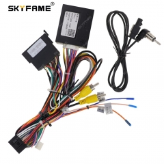 SKYFAME 16Pin Car Wiring Harness Adapter With Canbus Box Decoder For Great Wall Haval H1 2016-2018 Android Radio Power Cable