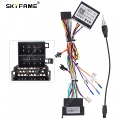 SKYFAME 16Pin Car Stereo Wire Harness Power Cable With Canbus Box Decoder For VOLKSWAGEN PASSAT TIGUAN Sagitar JETTA BORA Lavida
