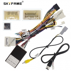 SKYFAME 16Pin Car Wiring Harness Adapter With Canbus Box Decoder For Mitsubishi Eclipse Android Power Cable