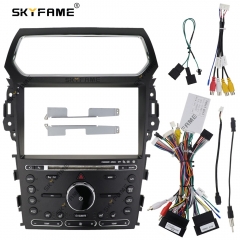 SKYFAME Car Fascia Frame Adapter Canbus Box Decoder For Ford Explorer 2011-2019 Android Radio  Audio Dash Fitting Panel Kit