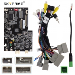 SKYFAME 16Pin Car Android Wiring Harness Power Cable Adapter With Canbus Box Decocder For Honda Accord 9TH 9