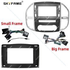 SKYFAME Car Frame Fascia Adapter Canbus Box Decoder Android Radio Dash Fitting Panel Kit For Benz Vito 3 W447