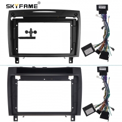 SKYFAME Car Frame Fascia Adapter Canbus Box Decoder Android Radio Dash Fitting Pane Kit For Benz SLK R171