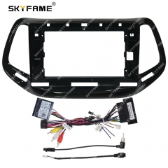 SKYFAME Car Frame Fascia Adapter Canbus Box Decoder For Jeep Cherokee Compass Android Radio Dash Fitting Panel Kit JEEP-RZ-04