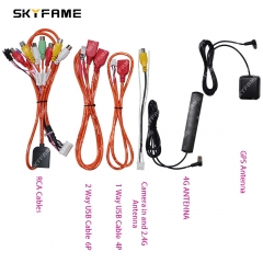 SKYFAME Car Wiring Harness Adapter Android Radio RCA Cable 6 Piece Set