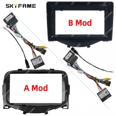 SKYFAME Car Frame Fascia Adapter Canbus Box Decoder Android Radio Dash Fitting Panel Kit For Toyota Aygo Peugeot 108 Citroen C1
