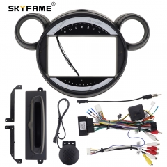SKYFAME Car Frame Fascia Adapter Canbus Box Decoder Android Radio Audio Dash Fitting Panel Kit For Bmw Mini R56 R60 R51