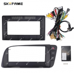 SKYFAME Car Fascia Frame Adapter Canbus Box Decoder Android Radio Dash Fitting Panel Kit For Audi Q5 Q5L