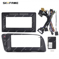 SKYFAME Car Fascia Frame Adapter Canbus Box Decoder Android Radio Dash Fitting Panel Kit For Audi Q5 Q5L