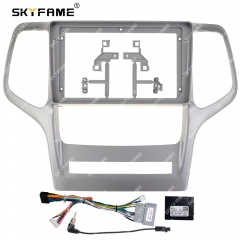 SKYFAME Car Frame Fascia Adapter Canbus Box Decoder Android Radio Dash Fitting Panel Kit For Jeep Grand Cherokee RST Laredo
