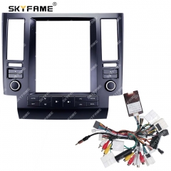 SKYFAME Car Frame Fascia Adapter Canbus Box Decoder Android Radio Dash Fitting Panel Kit For Infiniti FX35