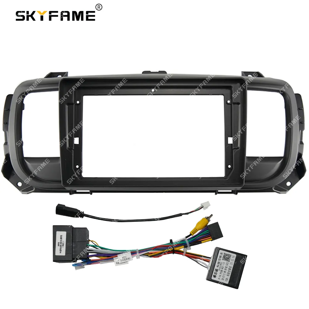 SKYFAME Car Frame Fascia Adapter Canbus Box Decoder Android Fitting Panel Kit For Citroen Jumpy 3 Spacetourer Peugeot Expert 3