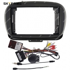 SKYFAME Car Frame Fascia Adapter Canbus Box Decoder Android Radio Audio Dash Fitting Panel Kit For Fiat 500X 2014-2019