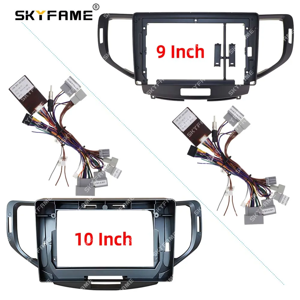 SKYFAME Car Frame Fascia Adapter Android Radio Dash Fitting Panel Kit For Honda Accord Spirior Acura SR9