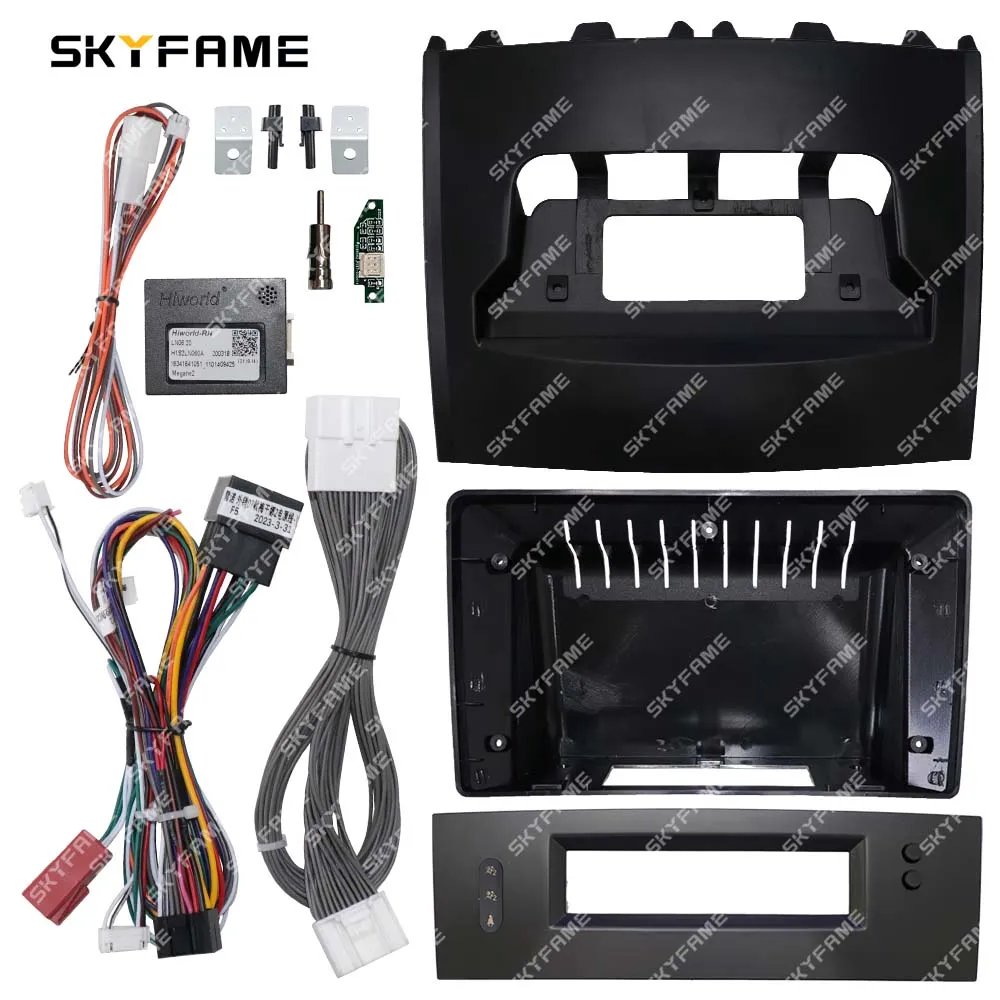SKYFAME Car Frame Fascia Canbus Box Adapter Android Radio Dash Fitting Panel Kit For Renault Megane 2 Megane2