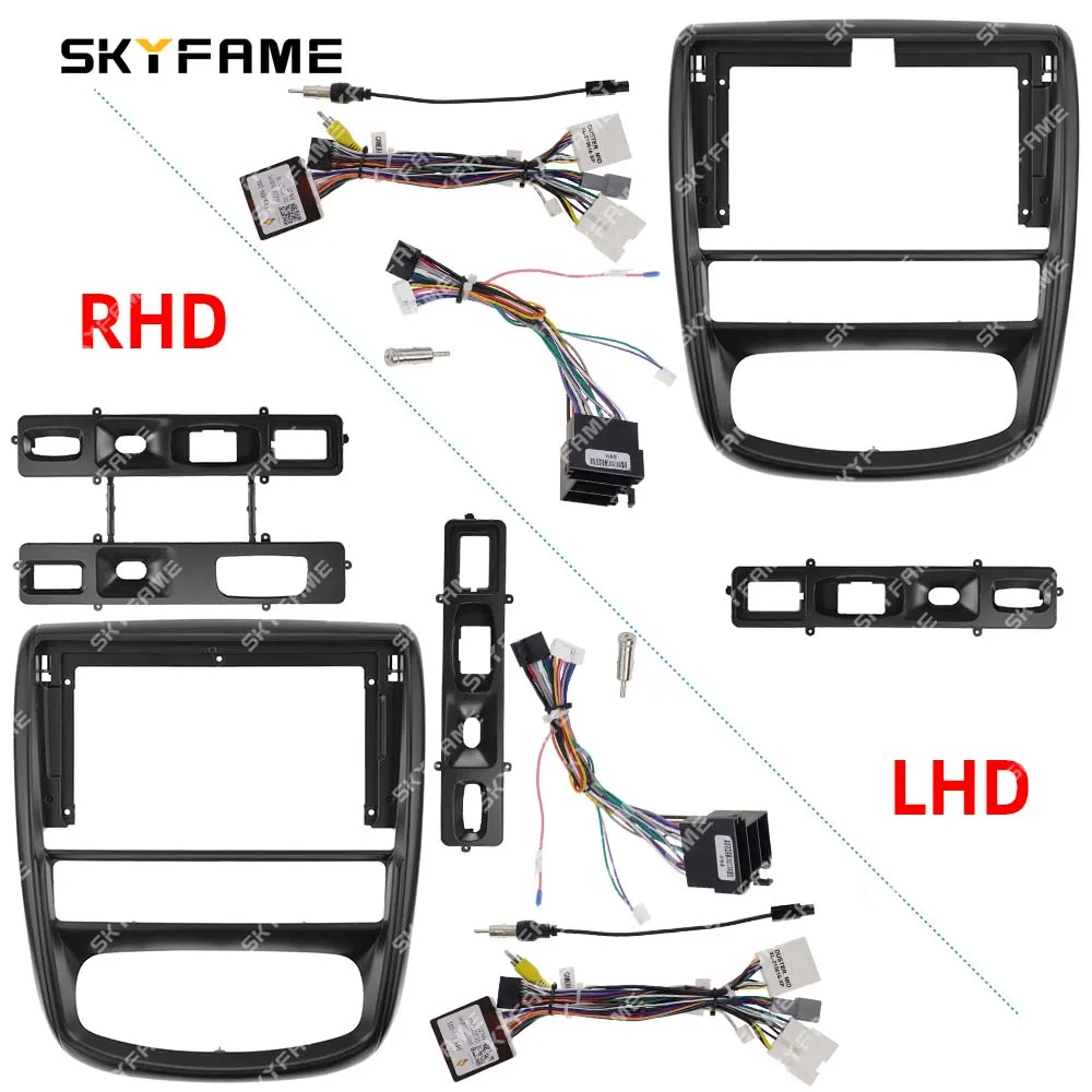 SKYFAME Car Frame Fascia Adapter Canbus Box Decoder Android Radio Dash Fitting Panel Kit For Renault Duster Nissan Terrano