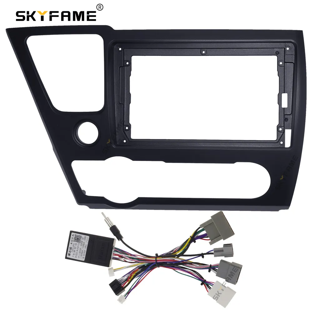 SKYFAME Car Frame Fascia Adapter Canbus Box Decode Android Big Screen Dash Fitting Panel Kitr For Honda Civic