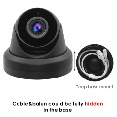 5MP IP POE Turret Dome Camera(Hikvision Compatible) with Audio in,2.8mm Wide field Angle IP Camera, Super HD Security Camera Built in Mic, Support ONVIF,Waterproof IP66 25M IR Night vision Outdoor/Indoor Cam(Black)