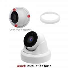 5MP IP POE Turret Dome Camera(Hikvision Compatible) with Audio in,2.8mm Wide field Angle IP Camera, Super HD Security Camera Built in Mic, Support ONVIF,Waterproof IP66 25M IR Night vision Outdoor/Indoor Cam(White)