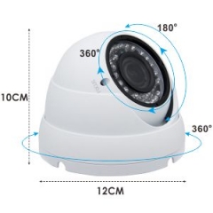 5MP 4MP Dome Super Hybrid Security Camera 1080P 4in1 CCTV Surveillance Security Camera 2.8-12mm Varifocal Lens Waterproof Day&Night Vision Outdoor/Indoor 98ft IR Camera White