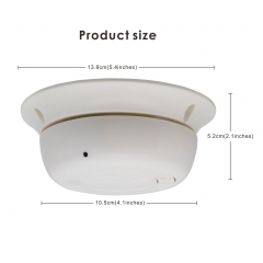 2.4MP Smoke Detector CCTV Camera, 4-in-1 TVI/AHD/CVI/960H Indoor Outdoor Spy Hidden Surveillance Security Coevert Camera with 3.7mm Pinhole Lens,Switchable Output