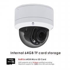 1080P WiFi IP PTZ Camera, Water-Proof IP66 Outdoor/Indoor, 2MP Wireless Security Dome Camera, 98ft Night Vision, 2.7~13.5mm 5X Optical Zoom, Motion Detection,ONVIF,Pre-Installed 64G TF Card