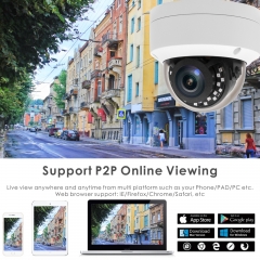 Inwerang UltraHD 8MP 4K PoE IP Vandal Dome Indoor/Outdoor Security Camera with Microphone audio in, 68ft NightVision, IP66 Waterproof , 2.8mm Lens, Motion Alert, (Compatible with Hikvision&Dahua NVR )